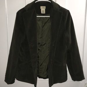 L.L.Bean Dark Green Corduroy Blazer